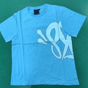 SYNA Blue Graphic Print Cotton Crew Neck Short Sleeve T-Shirt Size L